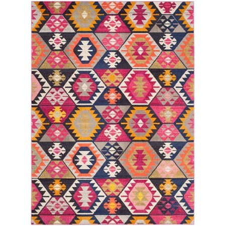 Safavieh Monaco Power Loomed Rectangle Rug- Multi- 4 x 5 ft. 7 in. MNC218F-4